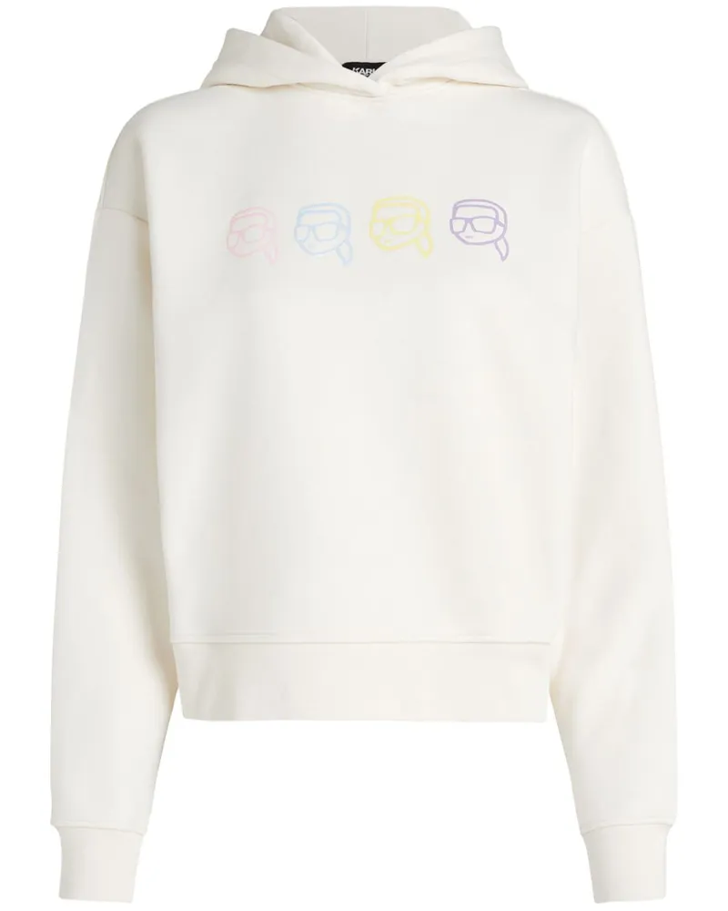Karl Lagerfeld Ikon Outline Hoodie - Weiß Weiß