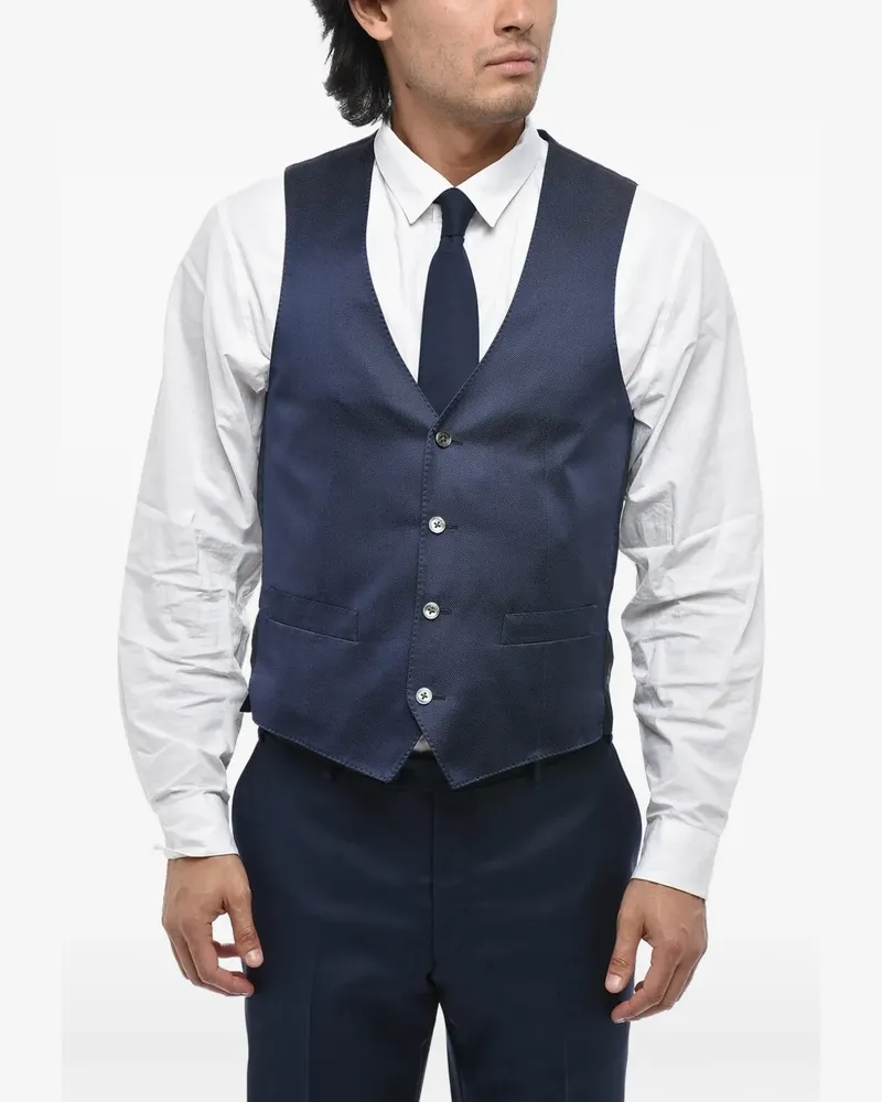 Corneliani silk waistcoat - Blau Blau