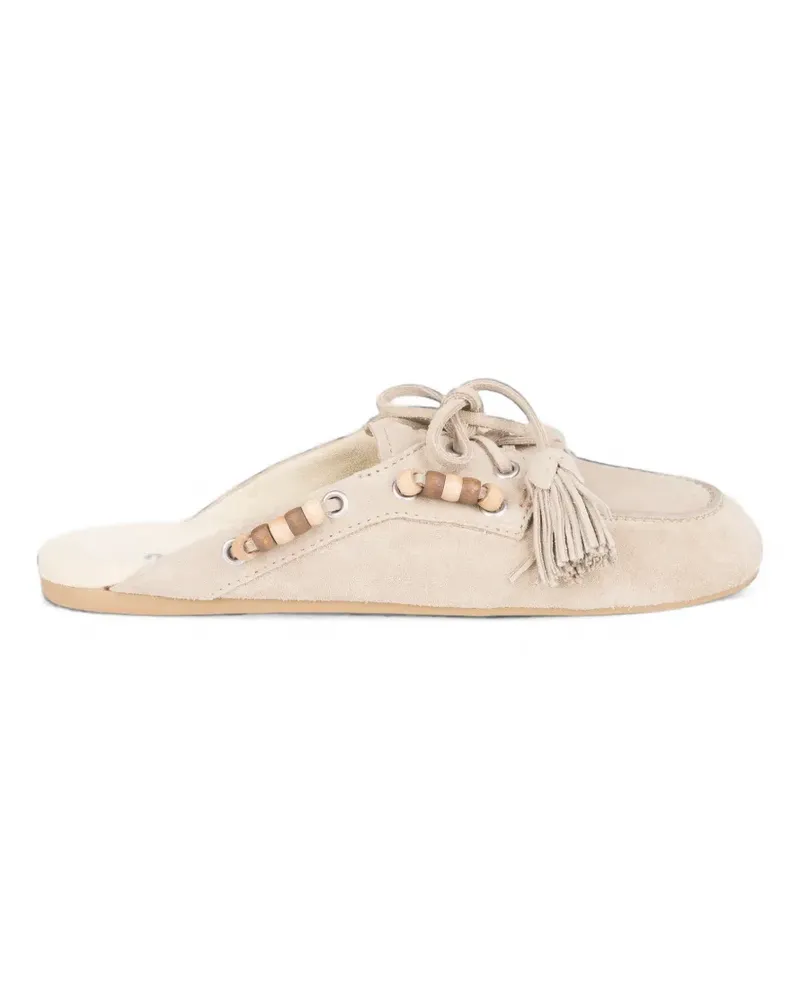 Miu Miu Mules aus Wildleder - Nude Nude