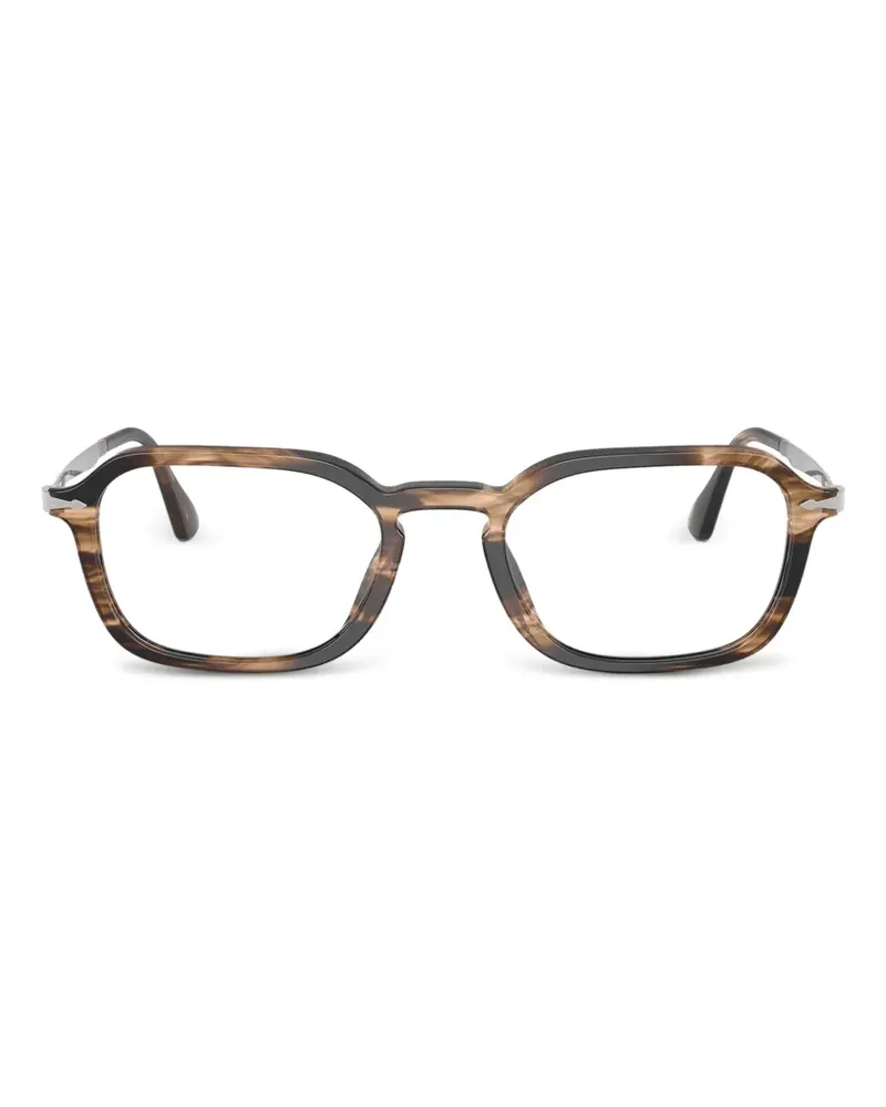 Persol Brille mit geometrischem Gestell - Braun Braun