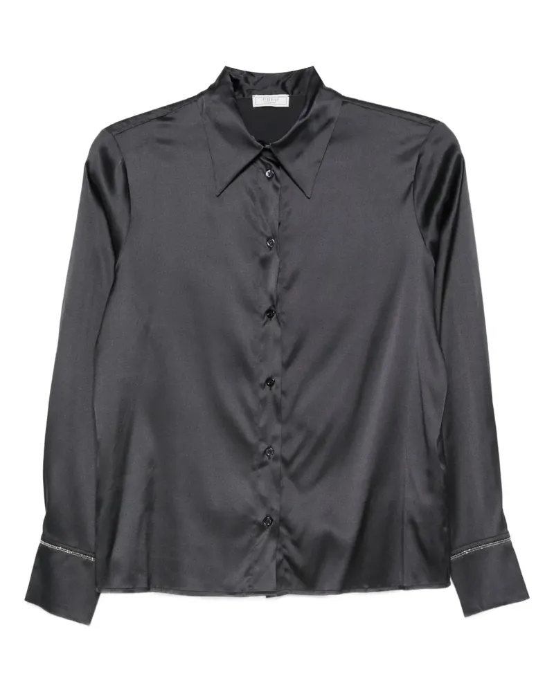 Peserico Hemd aus Satin - Blau Blau