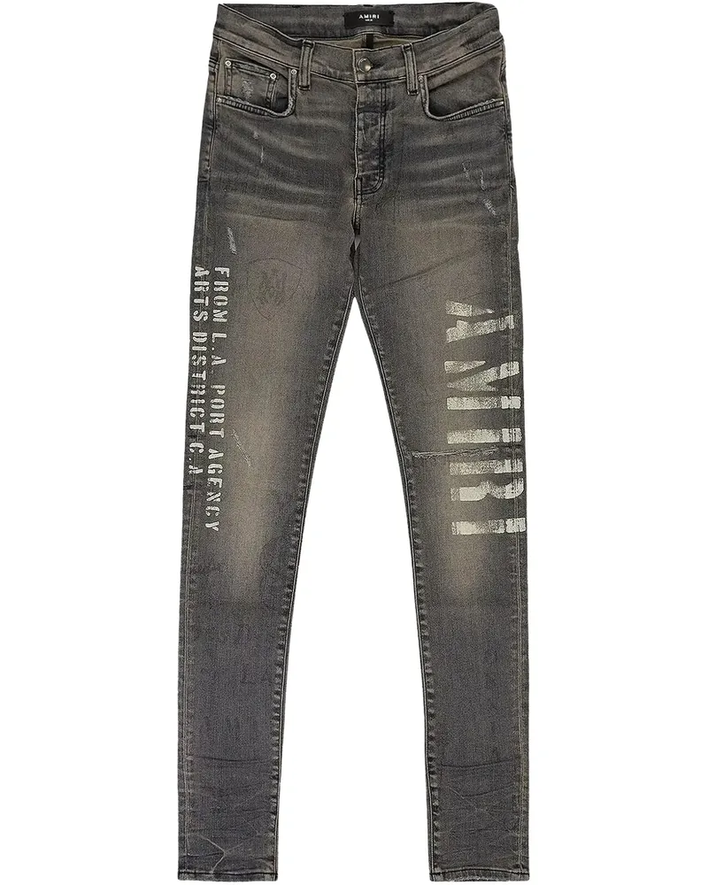 Amiri Military Stencil Jeans - Grau Grau