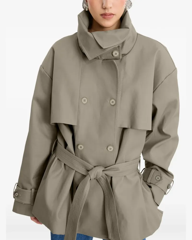 ROTATE Birger Christensen Doppelreihige Totate Jacke mit Gürtel - Nude Nude