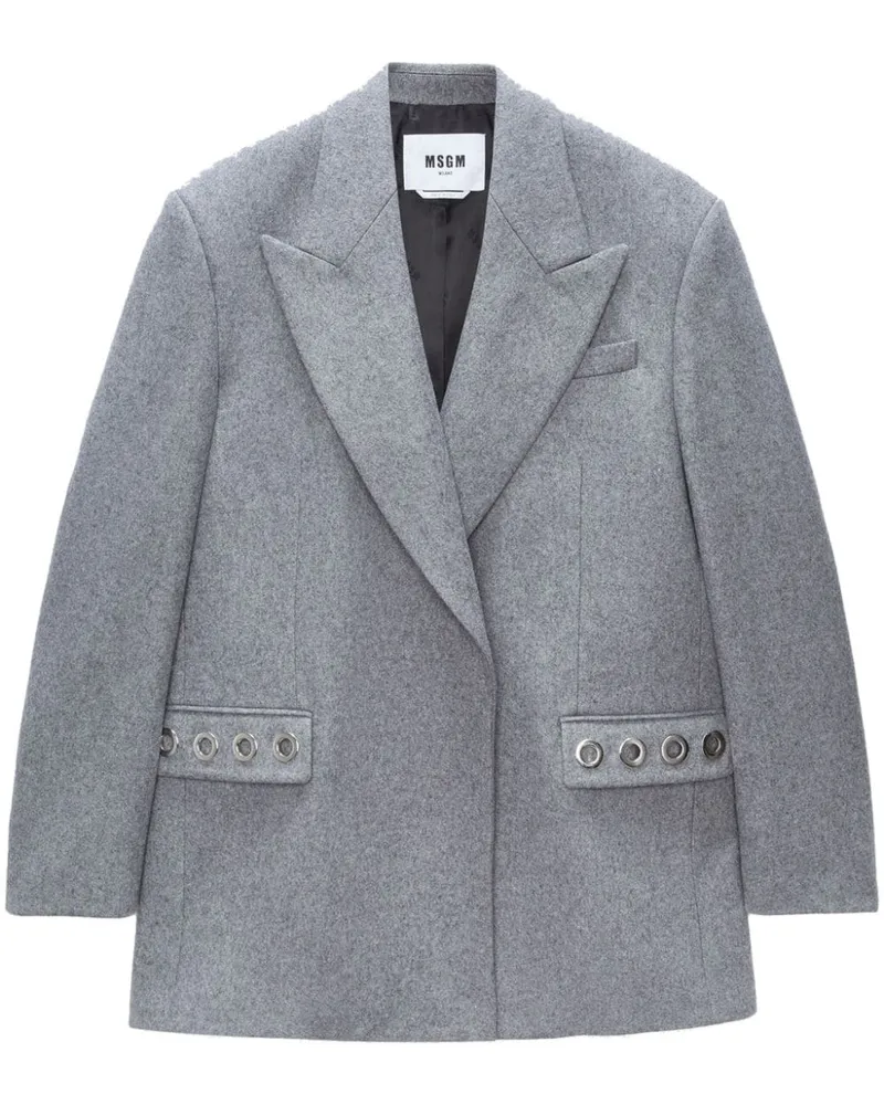 MSGM Einreihiger Blazer Grau