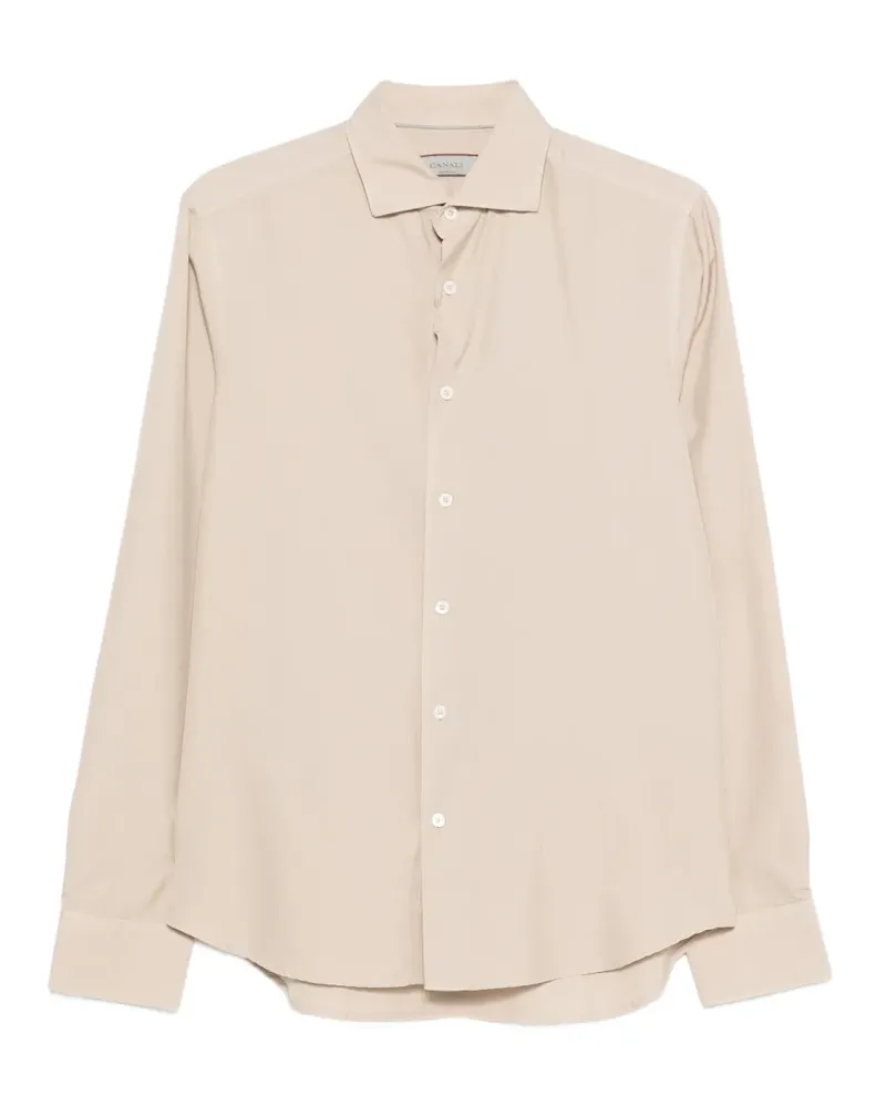 Canali Klassisches Hemd - Nude Nude