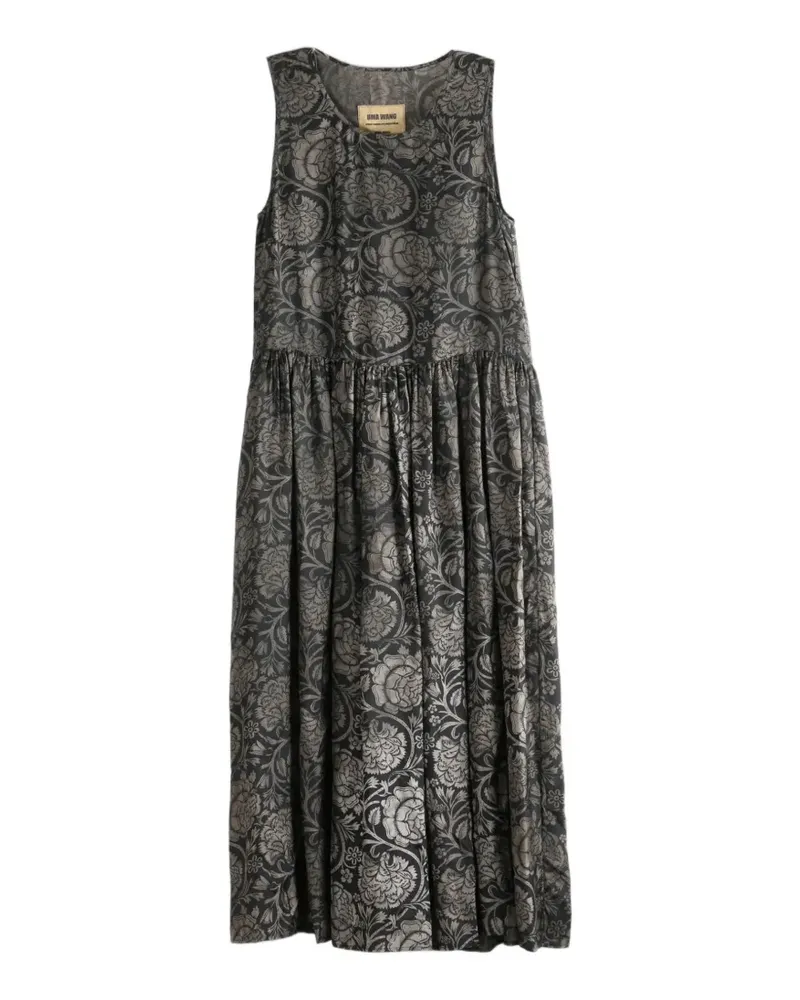 Uma Wang Jacquard-Midikleid - Grau Grau