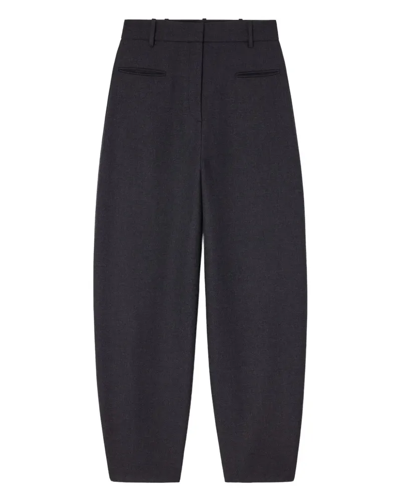 Ganni Hose mit Logo-Patch - Grau Grau