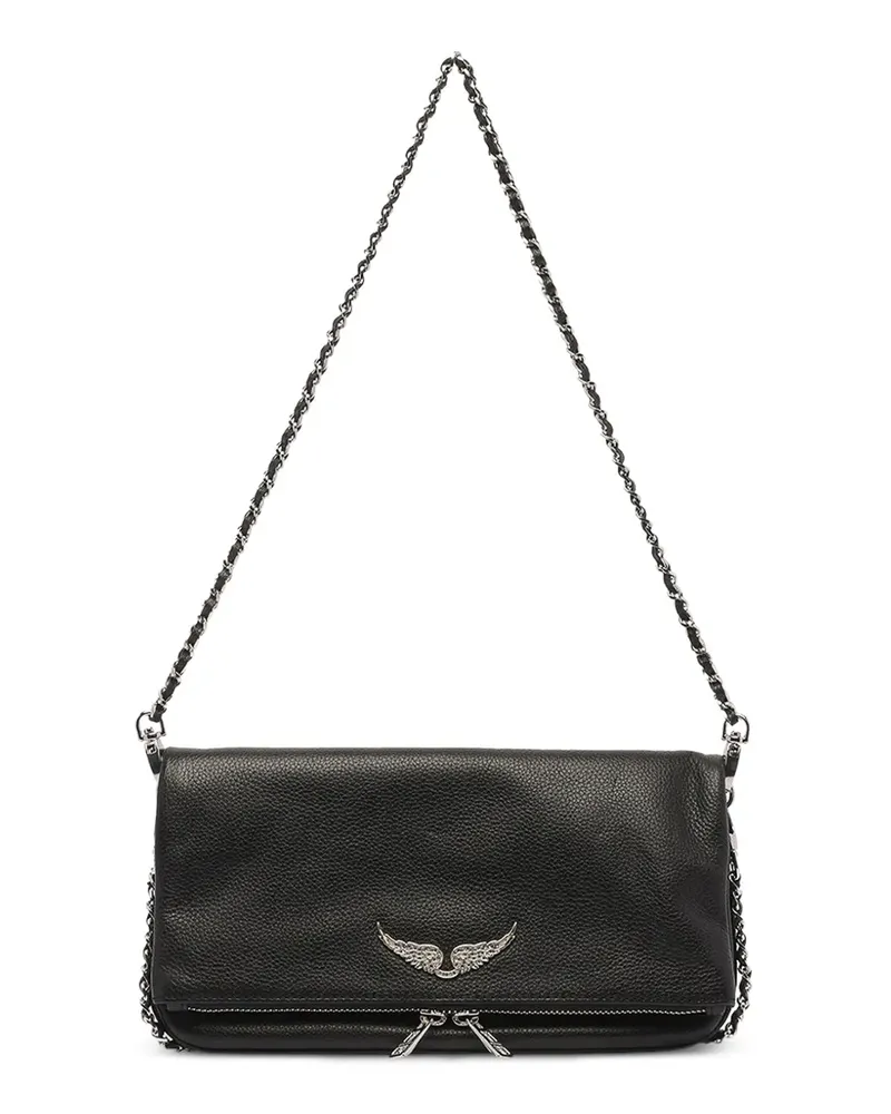 Zadig & Voltaire Rock Schultertasche mit Kettenriemen - Schwarz Schwarz