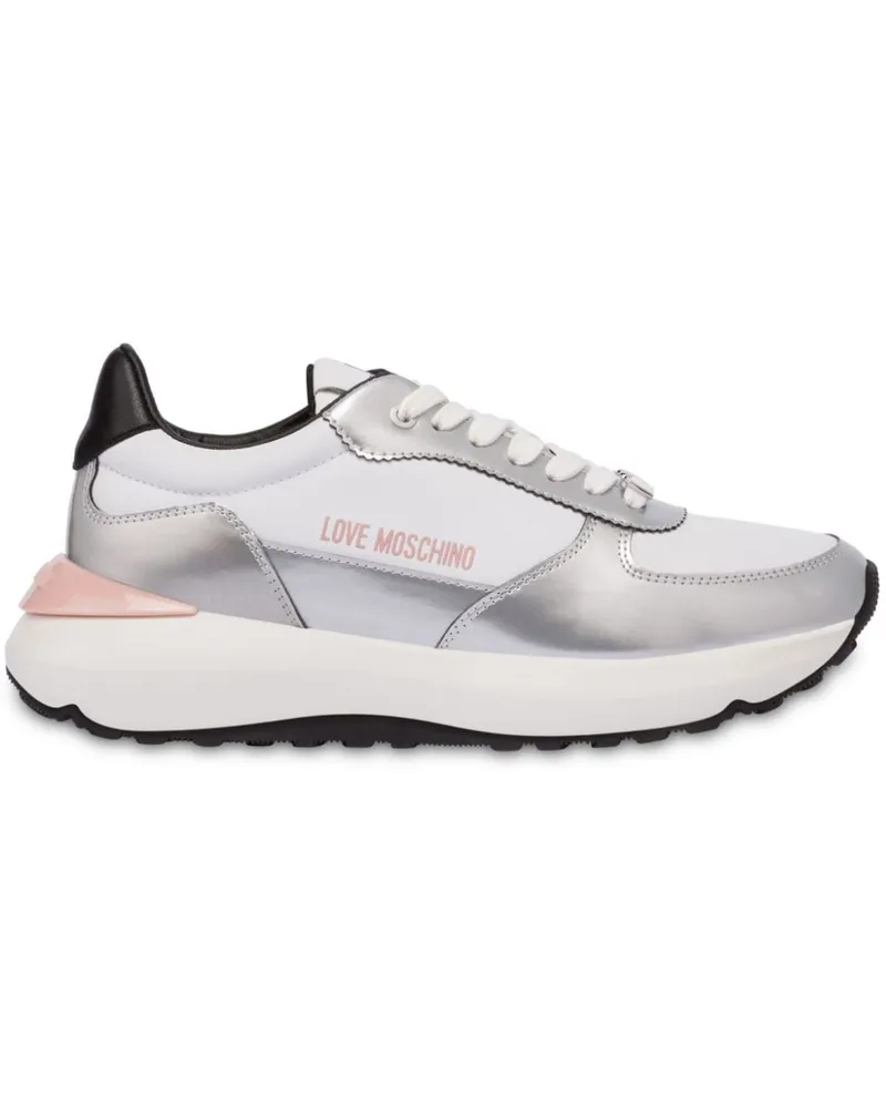 Moschino Sneakers mit Logo-Print - Weiß Weiß