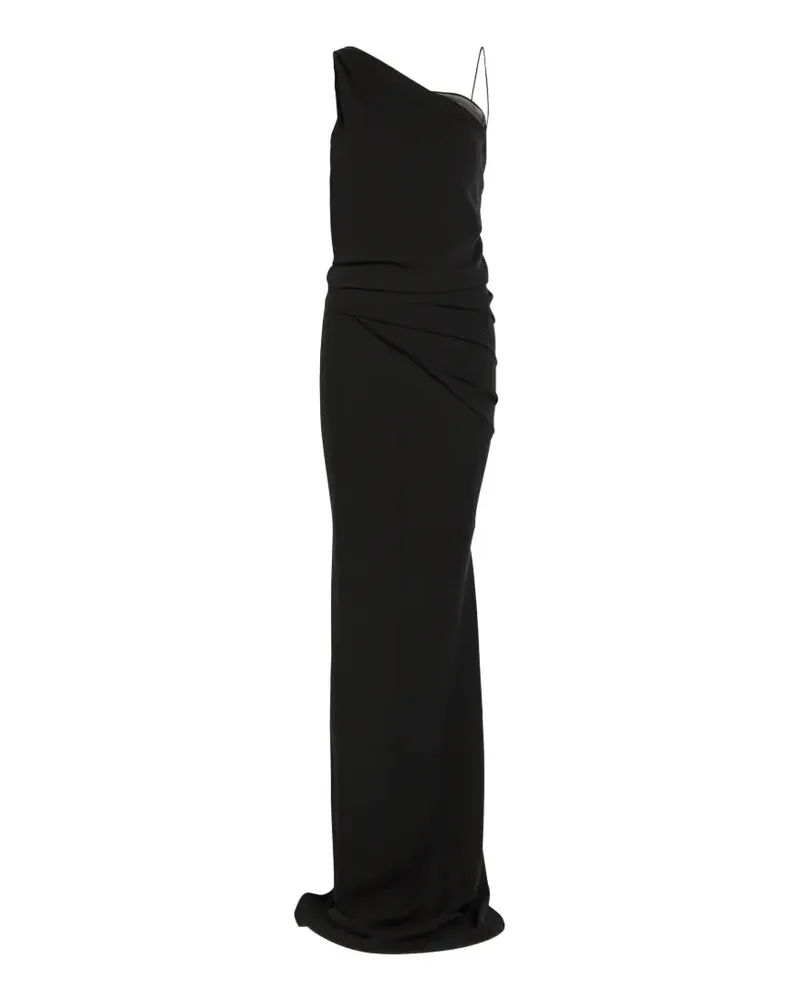 AARON ESH asymmetric-draped dress - Schwarz Schwarz