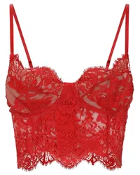 Dolce & Gabbana Korsett-Top mit Spitzendetail Rot