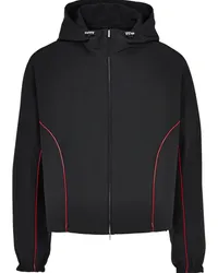 Ferragamo Leichte Jacke mit Kontrastpaspeln Schwarz