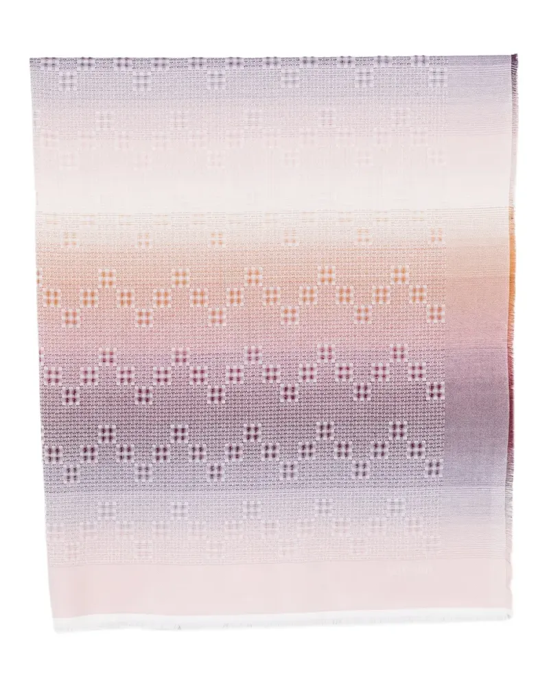 Missoni zigzag-knit fringed scarf - Rosa Rosa