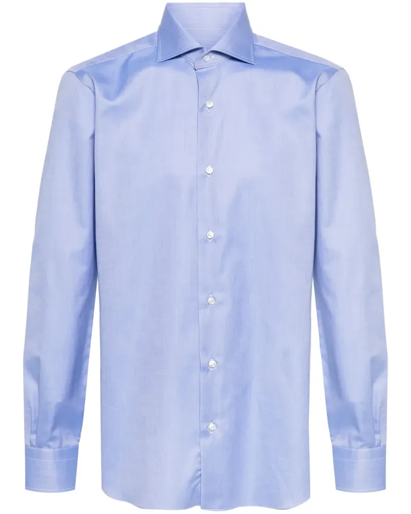 BARBA Hemd mit Haifischkragen - Blau Blau