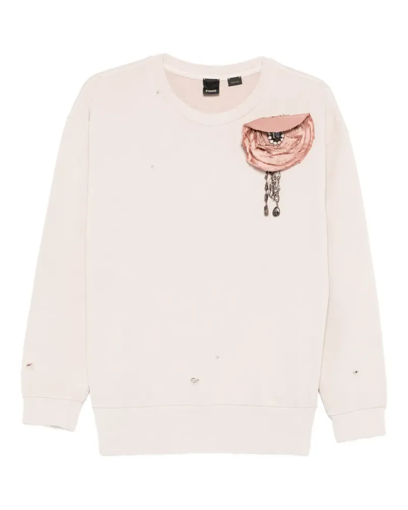 Pinko distressed sweatshirt - Nude Nude