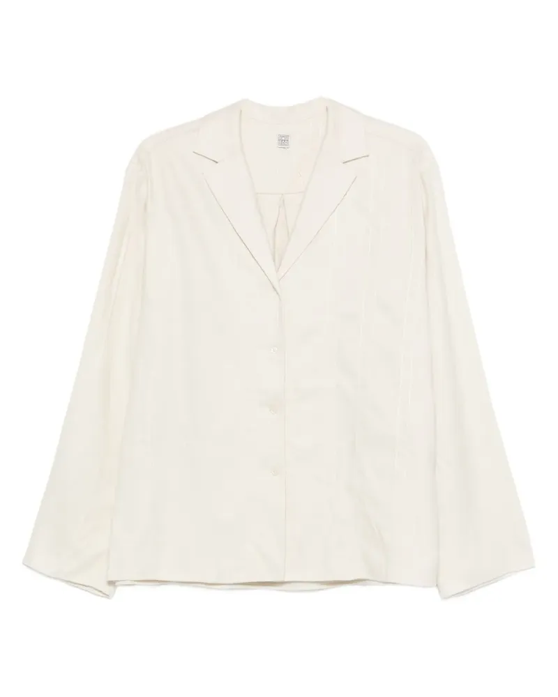 Totême monogram flannel top - Nude Nude