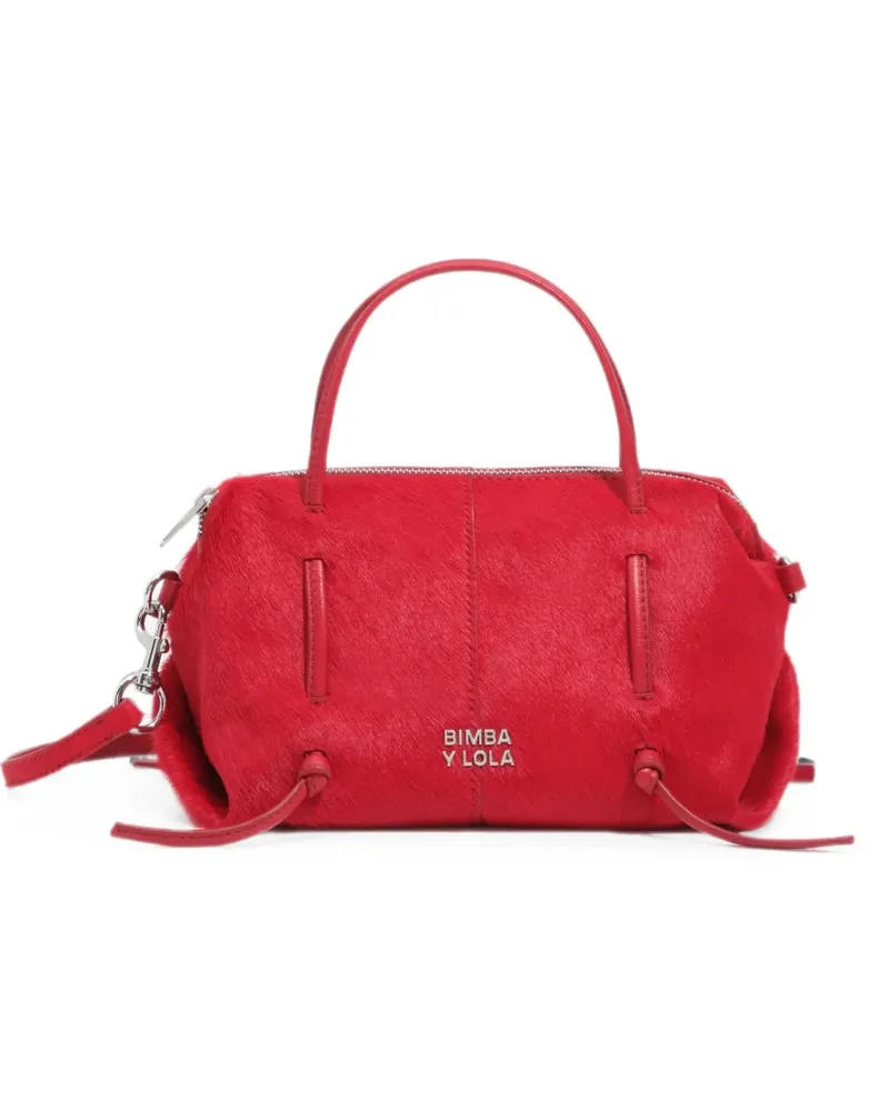 BIMBA Y LOLA Mini Lolita Tasche aus Lavafell - Rot Rot