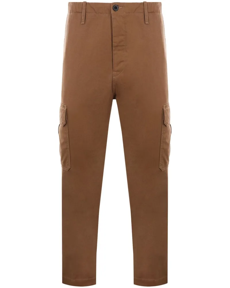 Incotex Cargohose aus Trikotin - Braun Braun