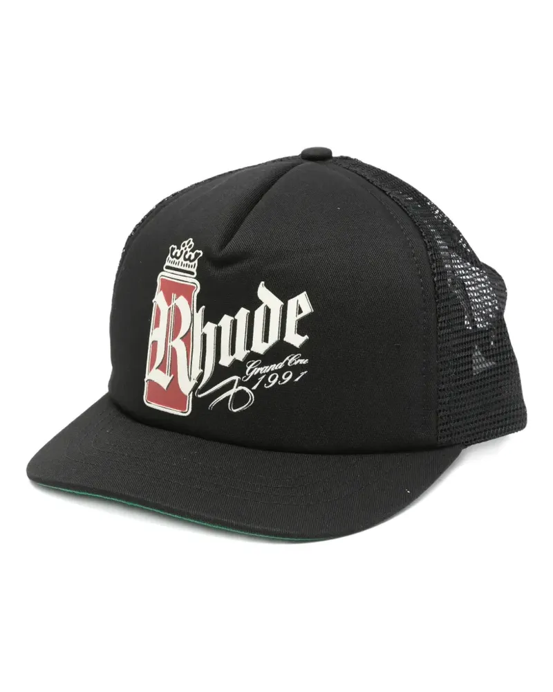 RHUDE logo-graphic trucker cap - Schwarz Schwarz