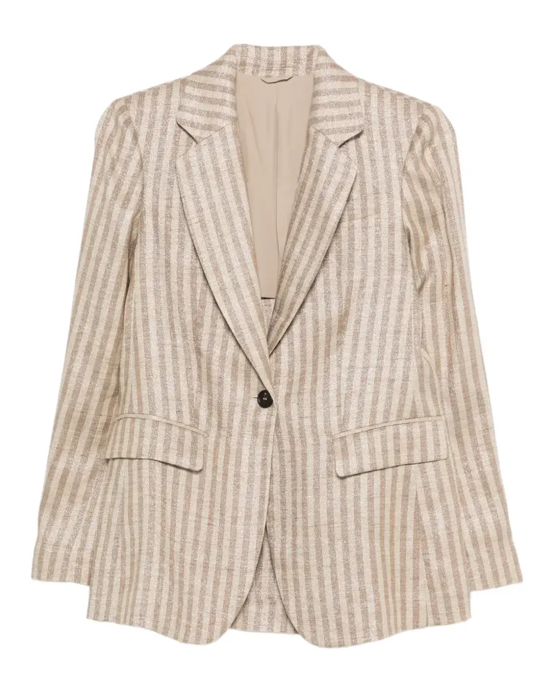 Brunello Cucinelli striped BLAZER - Nude Nude