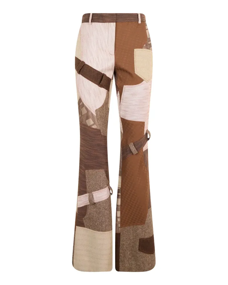 Moschino Hose im Patchwork-Design - Braun Braun