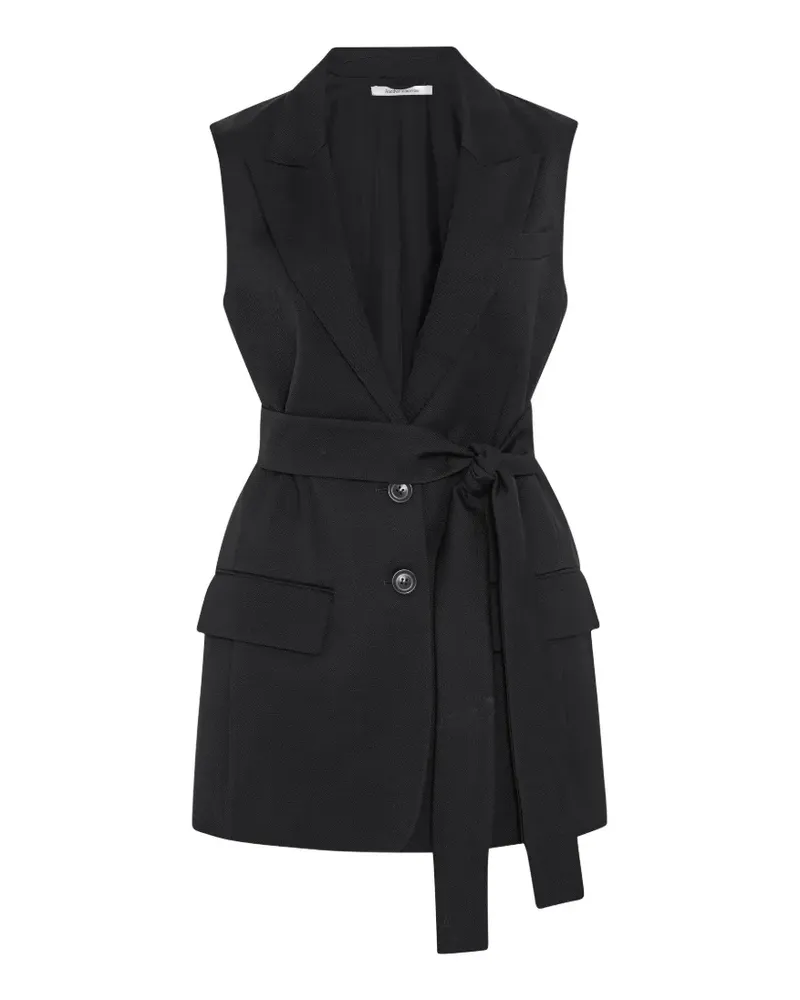 Another Tomorrow Easy self-tie waistcoat - Schwarz Schwarz