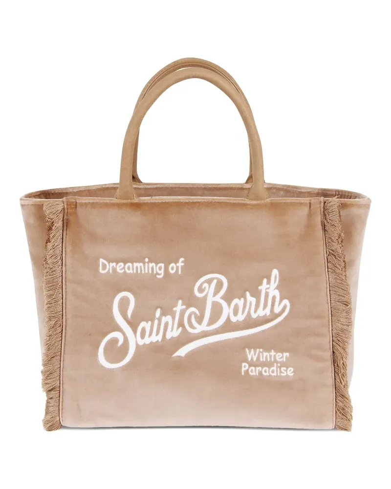 MC2 Saint Barth fringed-detail tote bag - Nude Nude