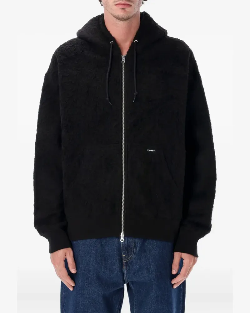 HUF Corso full-zip hooded jacket - Schwarz Schwarz