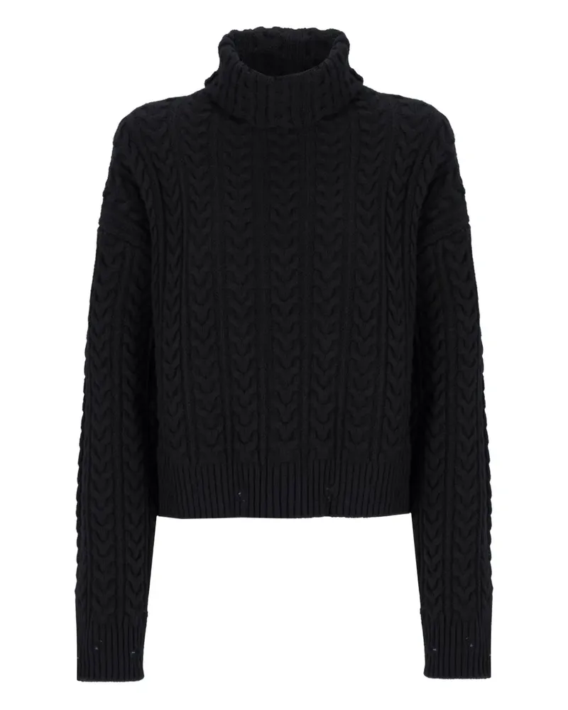 Laneus cable-knit roll-neck sweater - Schwarz Schwarz