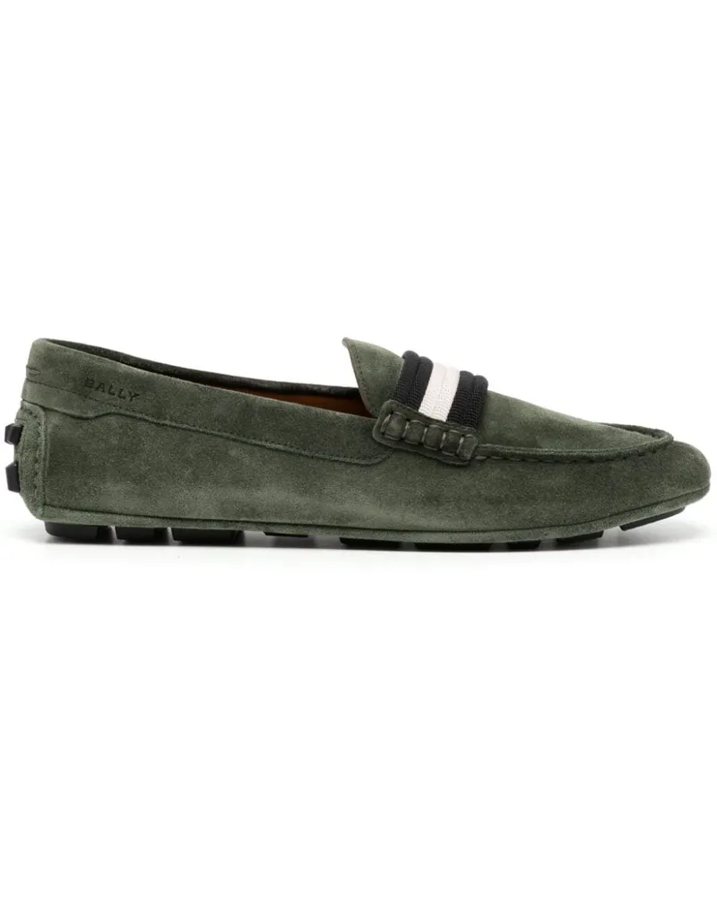 Bally Loafer mit Kontrastdetails - Grün Grün