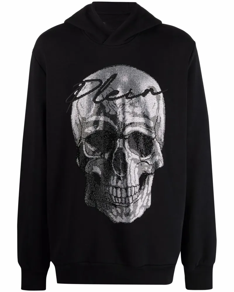 Philipp Plein Hoodie mit Kristallen - Schwarz Schwarz
