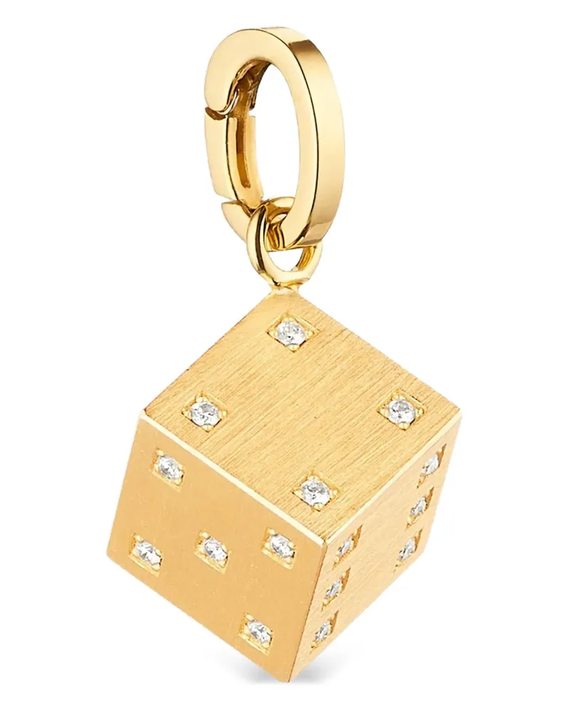 Marie Lichtenberg 18kt Dado Goldanhänger mit Diamanten - Yellow Yellow