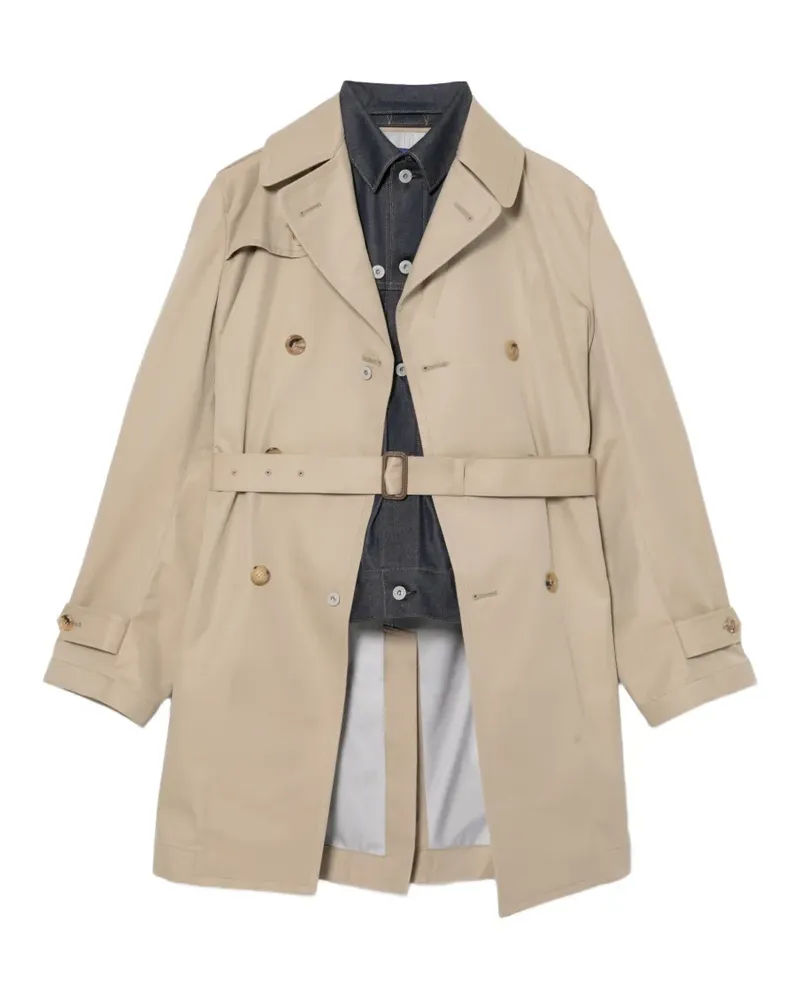 Junya Watanabe Trenchcoat mit Jeans-Patch - Nude Nude