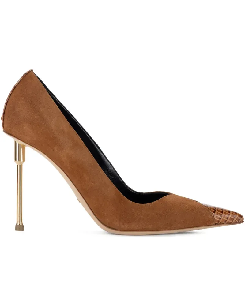 Elisabetta Franchi Spitze Pumps mit Stiletto-Absatz 100mm - Braun Braun