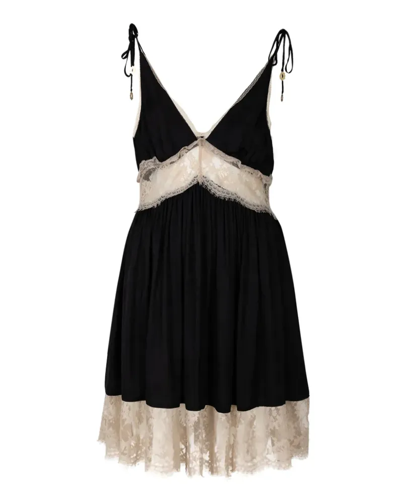 Sea lace mini dress - Schwarz Schwarz