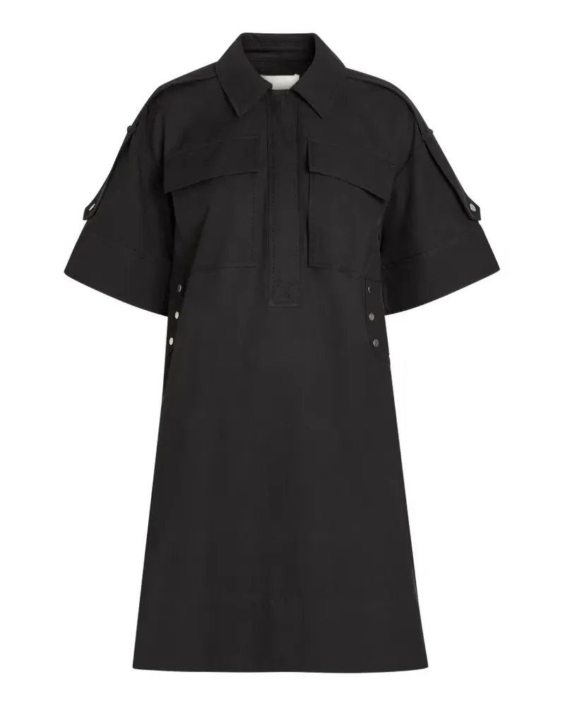 3.1 phillip lim Utility Shift Shirt stud-embellished mini dress - Schwarz Schwarz