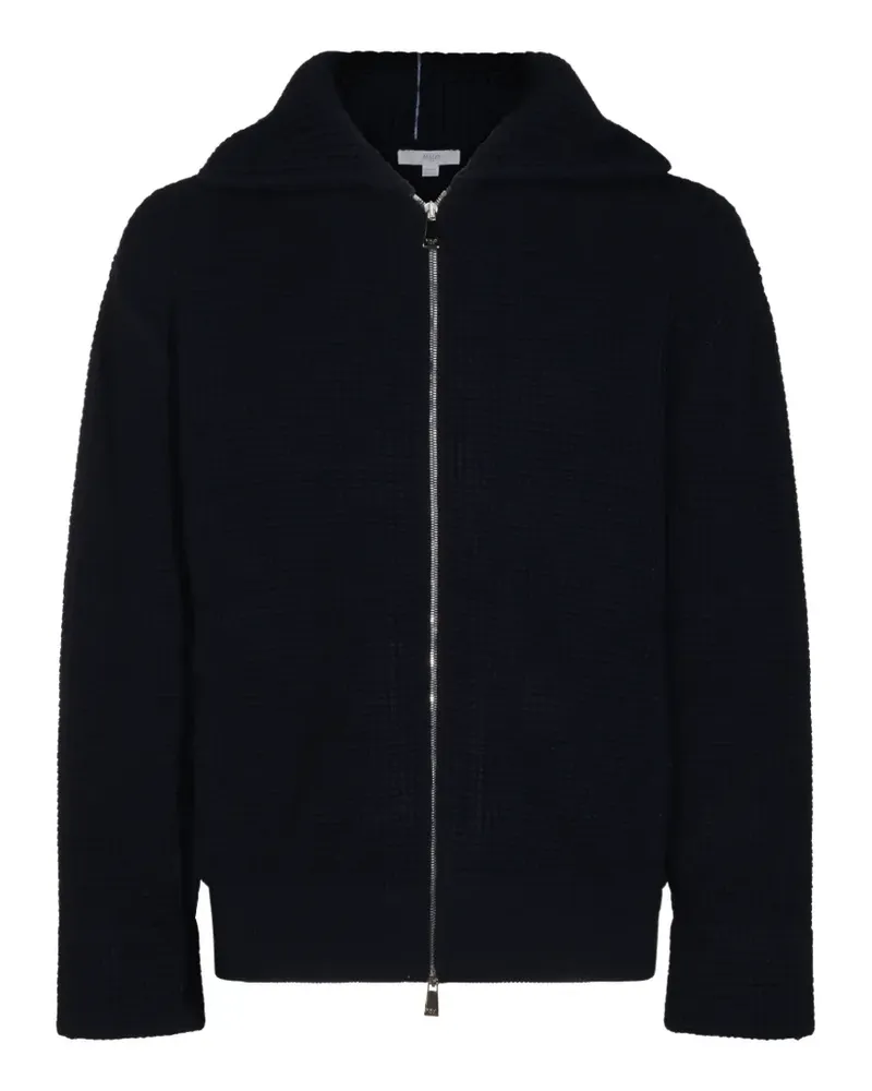 Malo waffle-knit zip-up cardigan - Blau Blau