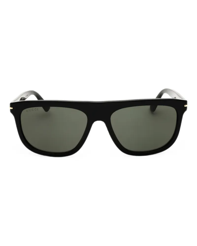 Gucci rectangle-frame sunglasses - Schwarz Schwarz