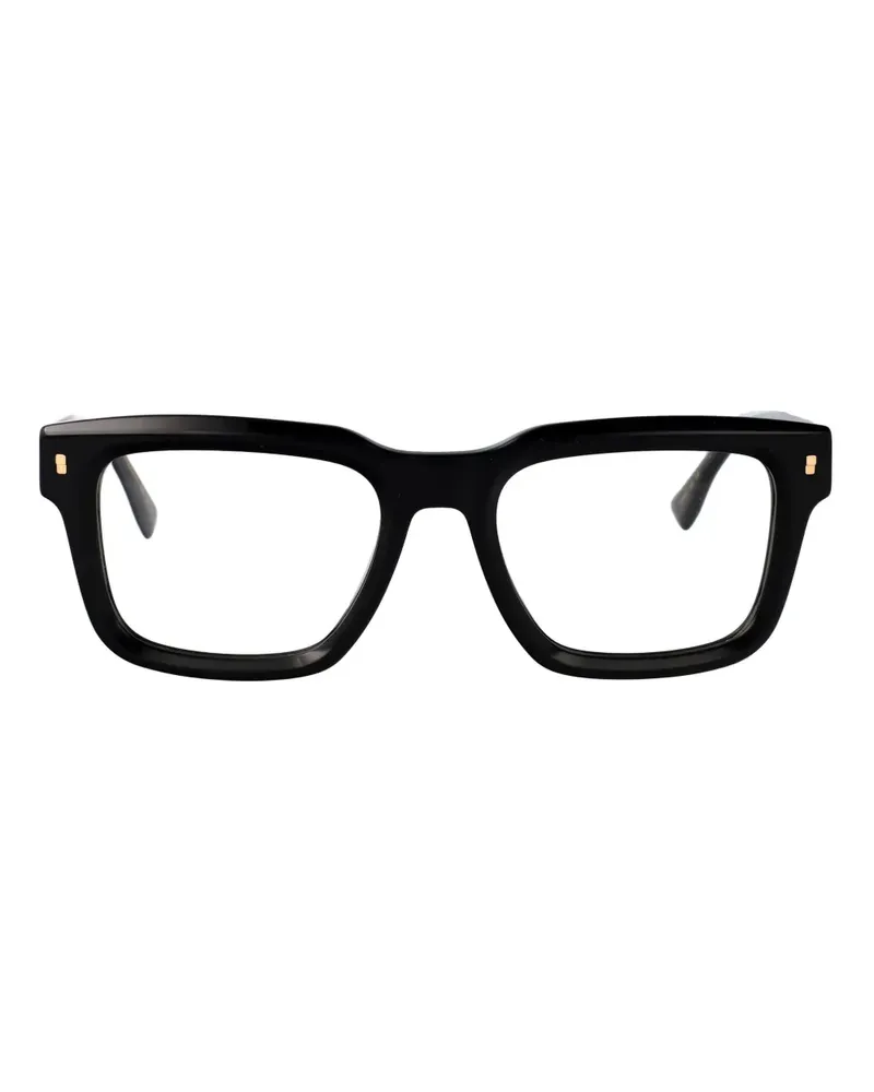 Dsquared2 Brille mit eckigem Gestell - Schwarz Schwarz