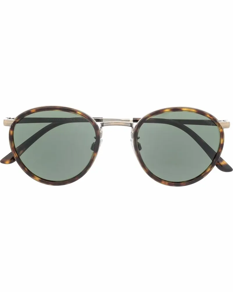 Giorgio Armani Runde Sonnenbrille in Schildpattoptik - Braun Braun