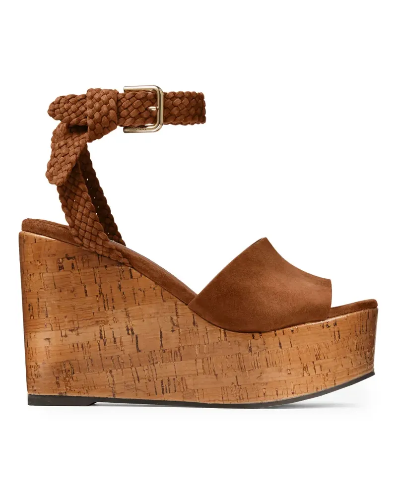 Jimmy Choo Jori Sandalen mit geflochtenem Riemen - Braun Braun
