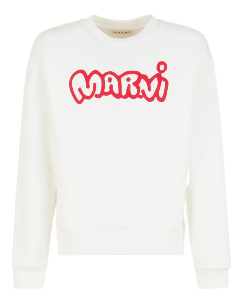 Marni Pullover mit Cartoon-Logo - Weiß Weiß