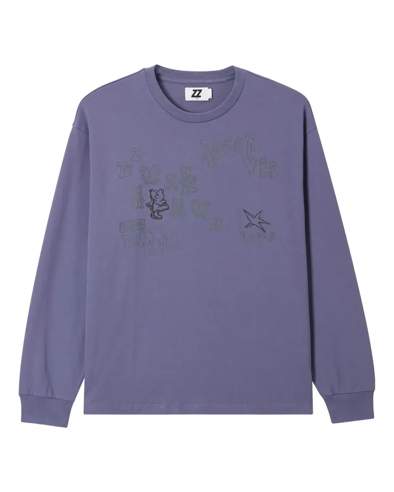 Izzue Sweatshirt mit grafischem Print - Violett Violett