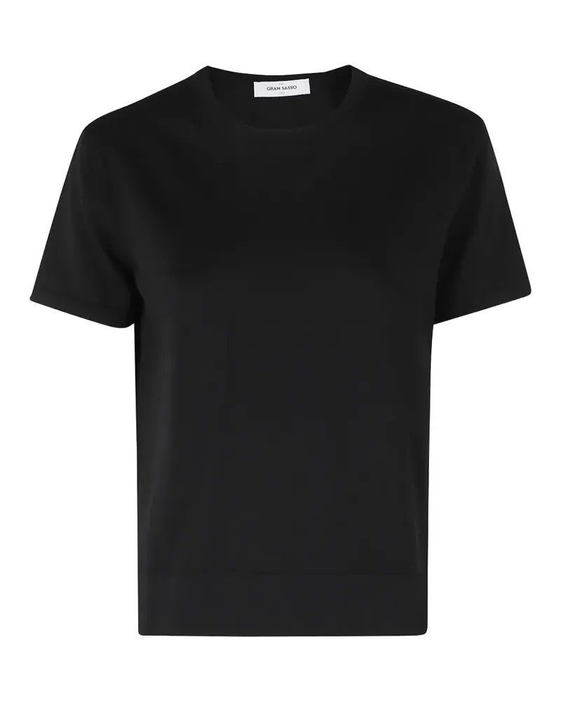 Gran Sasso crew-neck short-sleeve T-shirt - Schwarz Schwarz