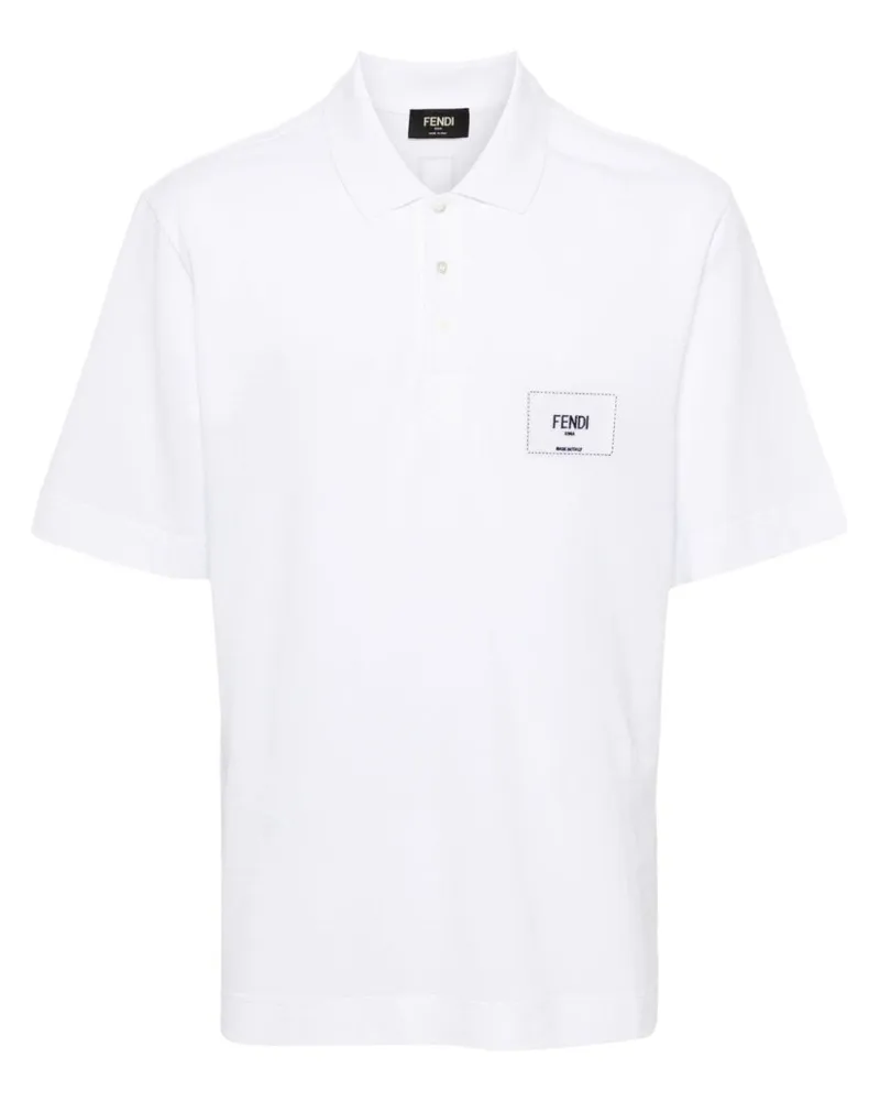 Fendi Klassisches Poloshirt - Weiß Weiß