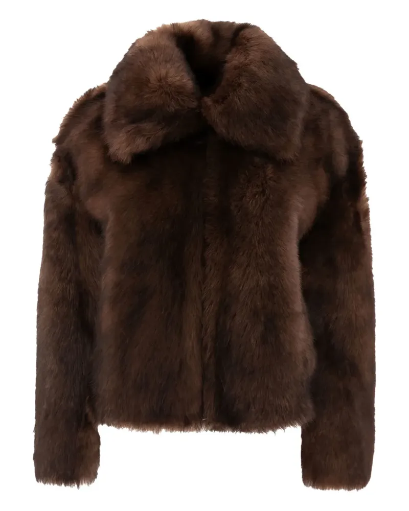 B&W Jacke aus Faux Shearling - Braun Braun