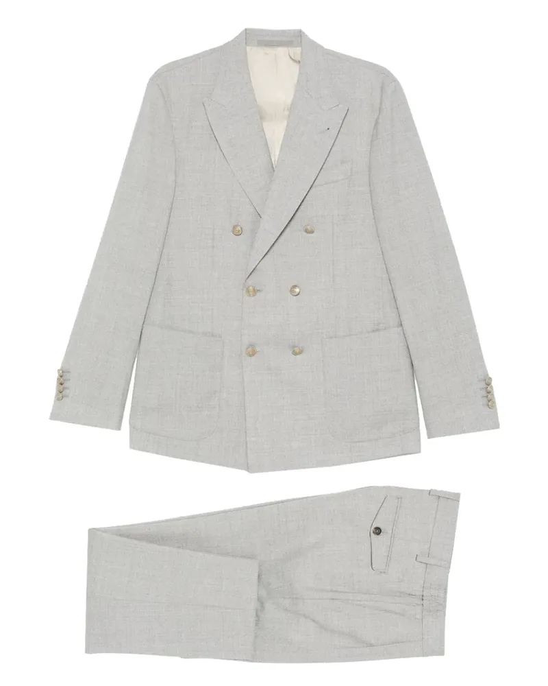 Eleventy Doppelreihiger Anzug - Grau Grau