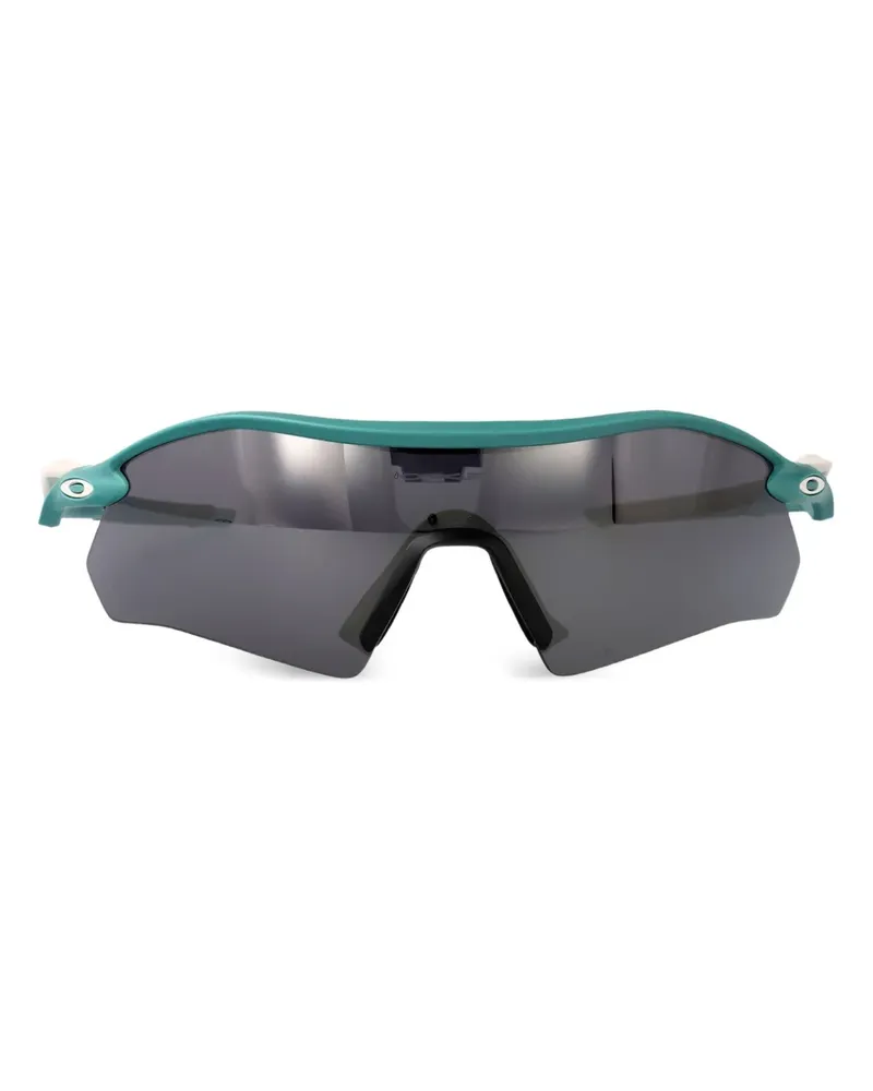 Oakley Radar Plate Sonnenbrille mit Shield-Gestell - Schwarz Schwarz