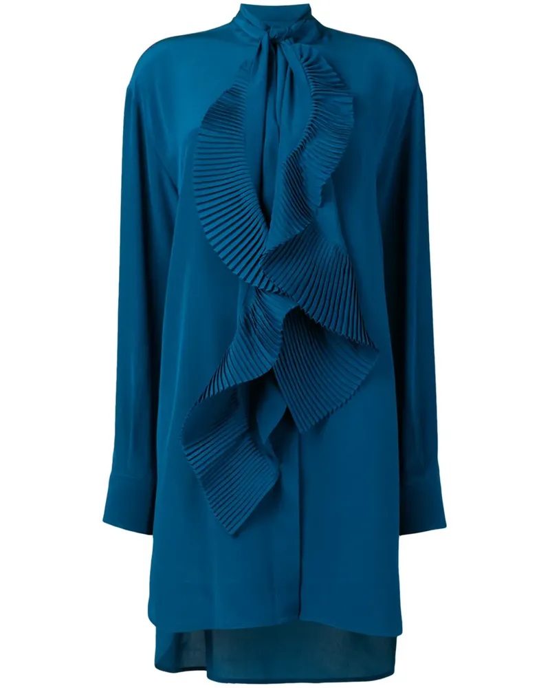 Givenchy Hemdkleid mit Falten - Blau Blau