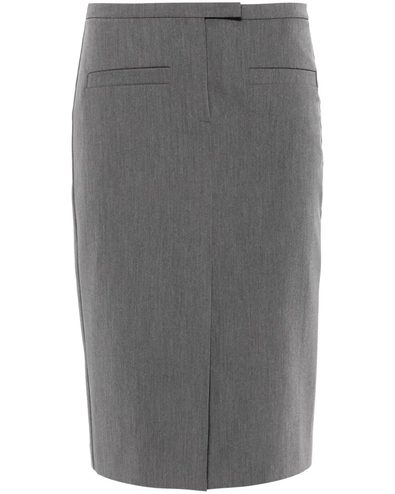 Patrizia Pepe Midirock mit Logo-Schild - Grau Grau